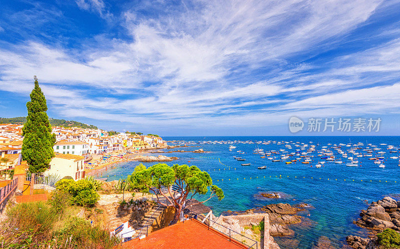 Calella de Palafrugell，她很好，Spai